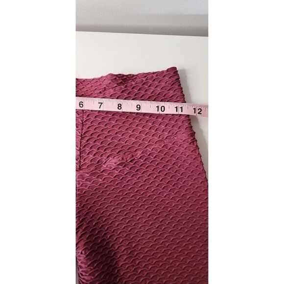 Booty By BraBants One Size Croco Leggings in Maroon - Picture 4 of 7